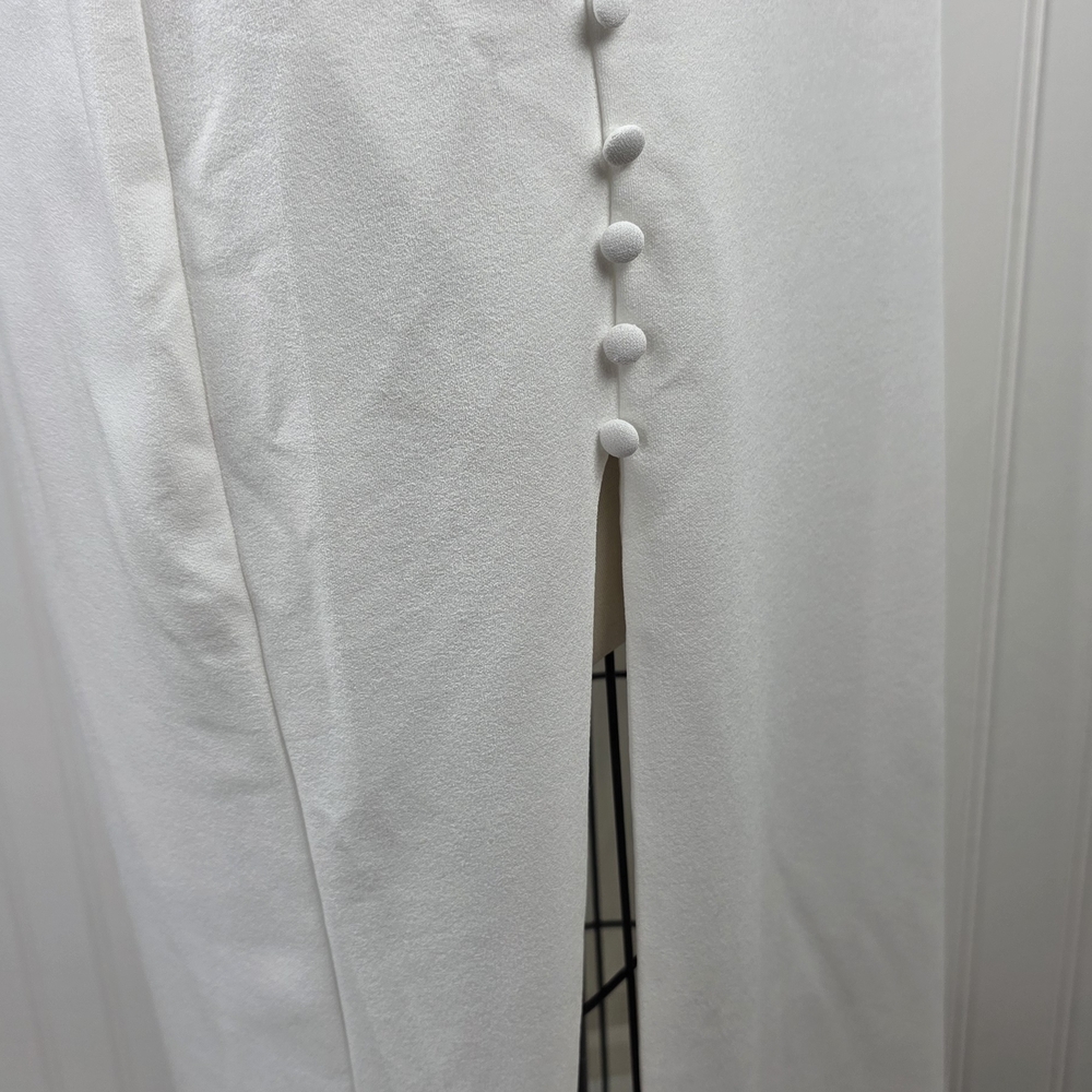 Lulus NWT Strapless White Midi Dress | Elegant | Side Slit | Size L - Picture 5 of 12